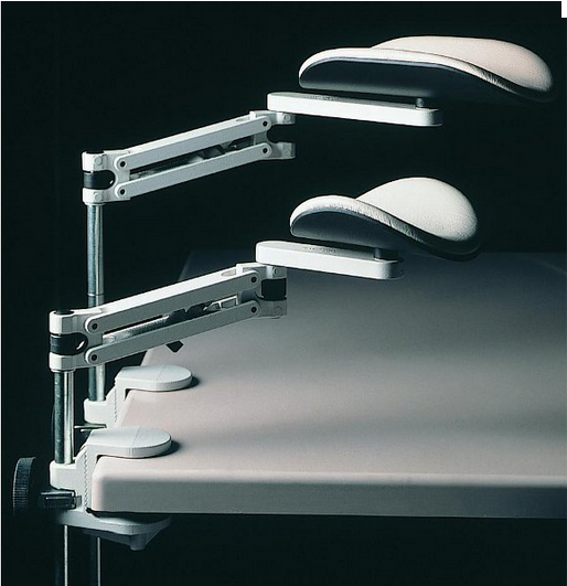 Plateau Ergorest avec souris à coussin régulier et noir #ER352023