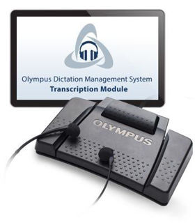 Ensemble de transcription Olympus AS9000 incluant un pédalier RS31H, un casque et le logiciel de transcription.