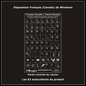 Boutique PRÉSENCE. Clavier compact ultra mince SANS FIL Canadien Français,  K730CFWL